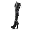 Pleaser - ELECTRA3028 Plattform Overknee Stiefel - Schwarz Product image